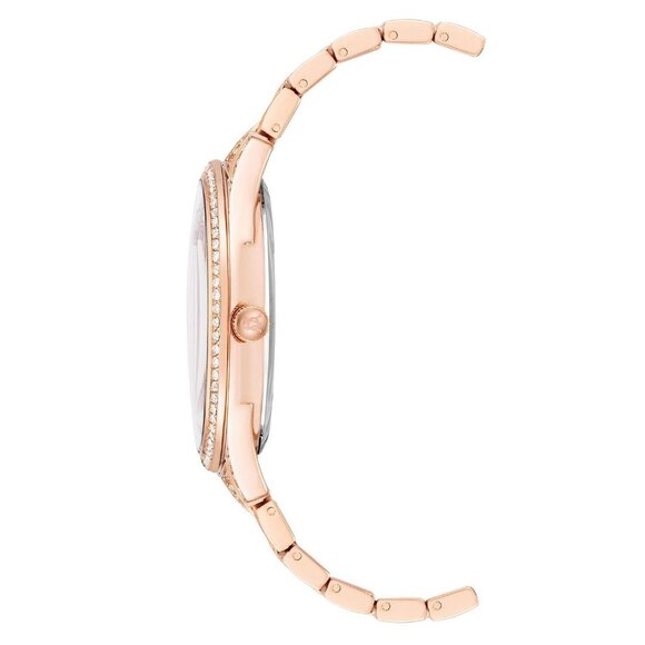 Steve Madden Rose Gold Rainbow rhinestones Watch Steve Madden Essential Black and Rainbow Alloy Metal  main image 3